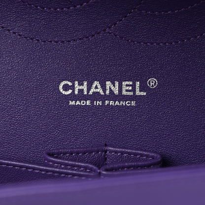 Chanel Lambskin Quilted Jumbo Double Flap Purple 5 of 9