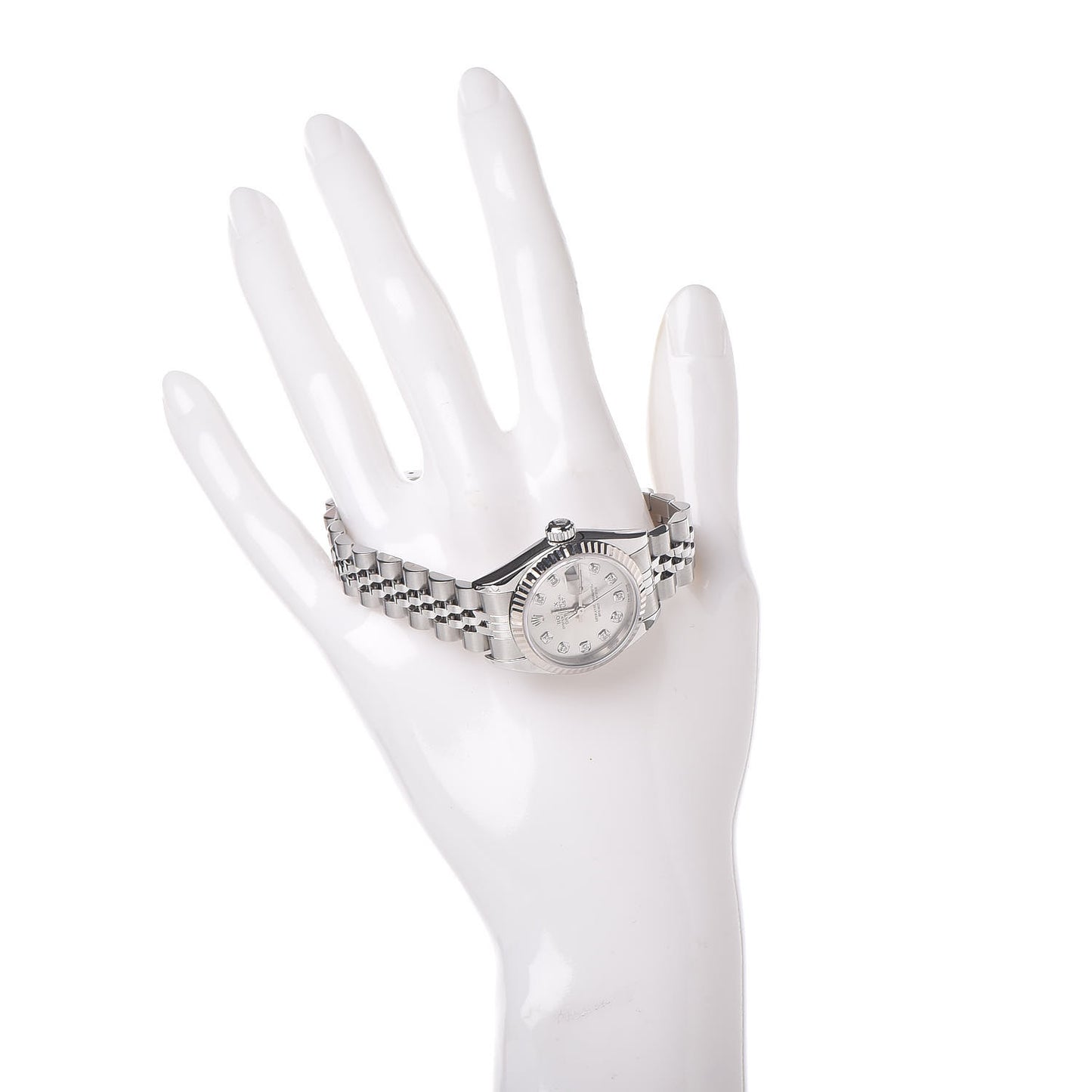 Stainless Steel 18K White Gold Diamond 26mm Oyster Perpetual Datejust Watch Silver 79174