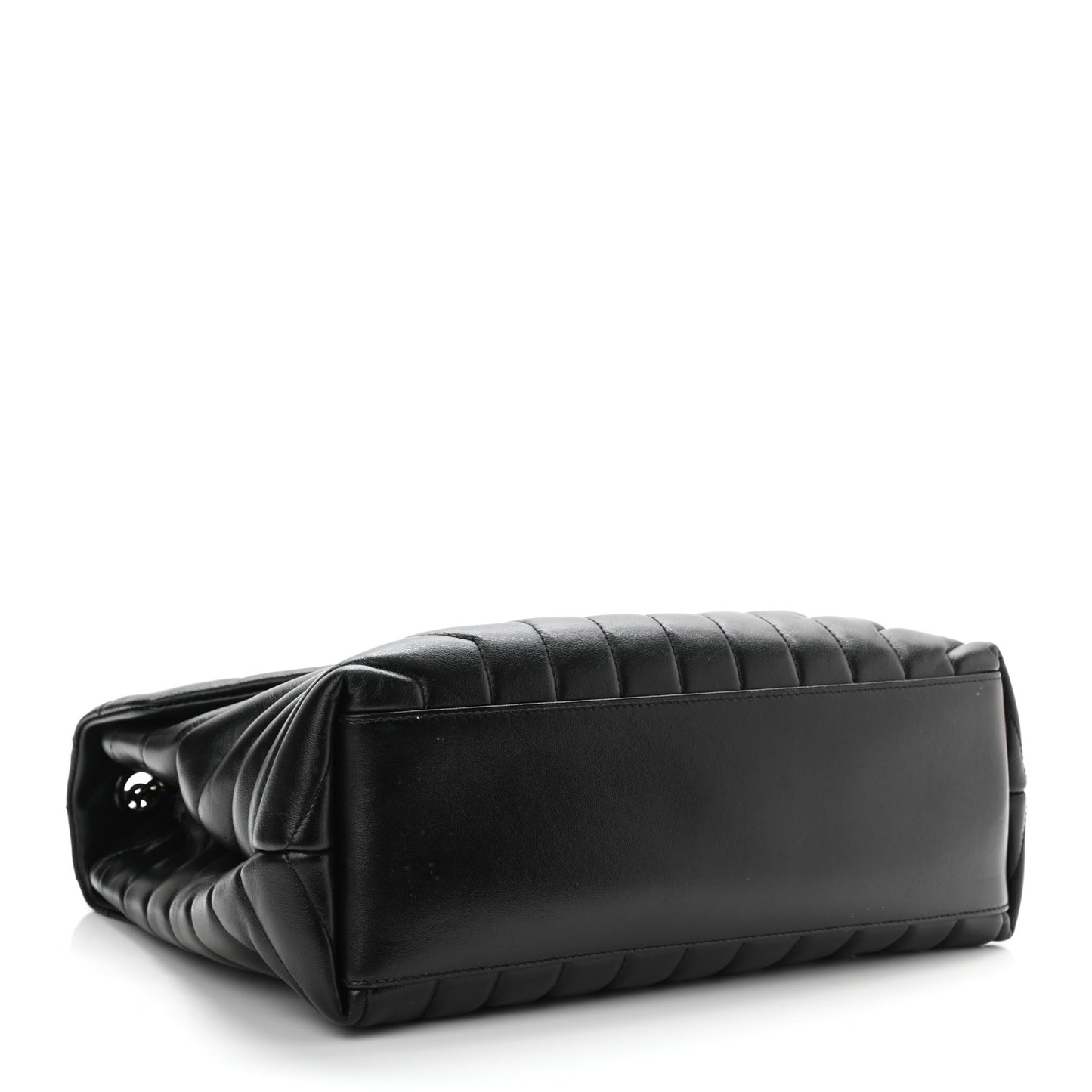 Calfskin Y Quilted Monogram Medium Loulou Chain Satchel Black