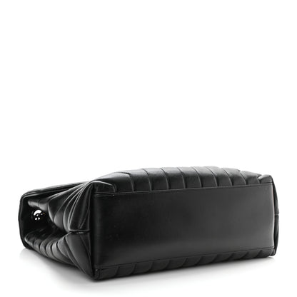 Saint Laurent Calfskin Y Quilted Monogram Medium Loulou Chain Satchel Black 4 of 8