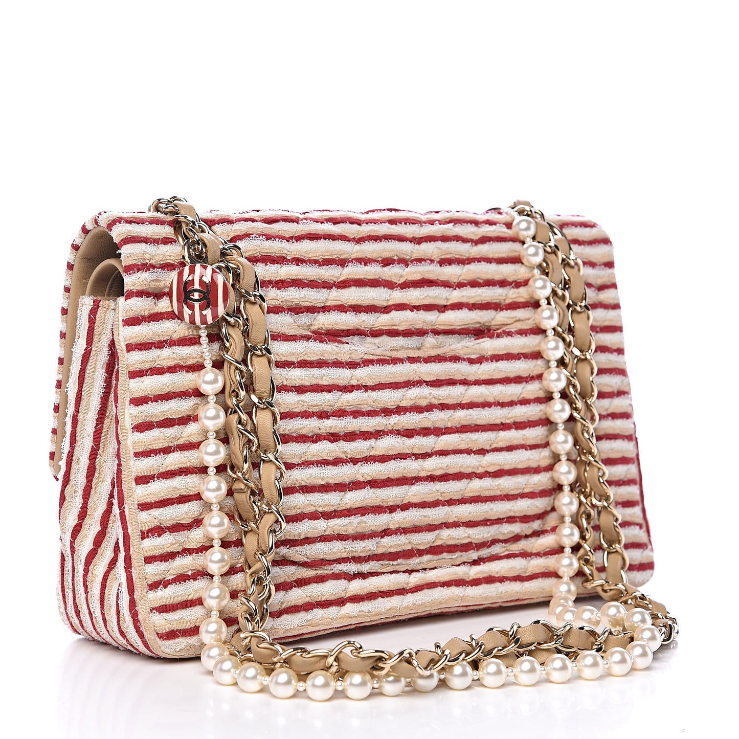 Jersey Quilted Medium Coco Sailor Flap Red White