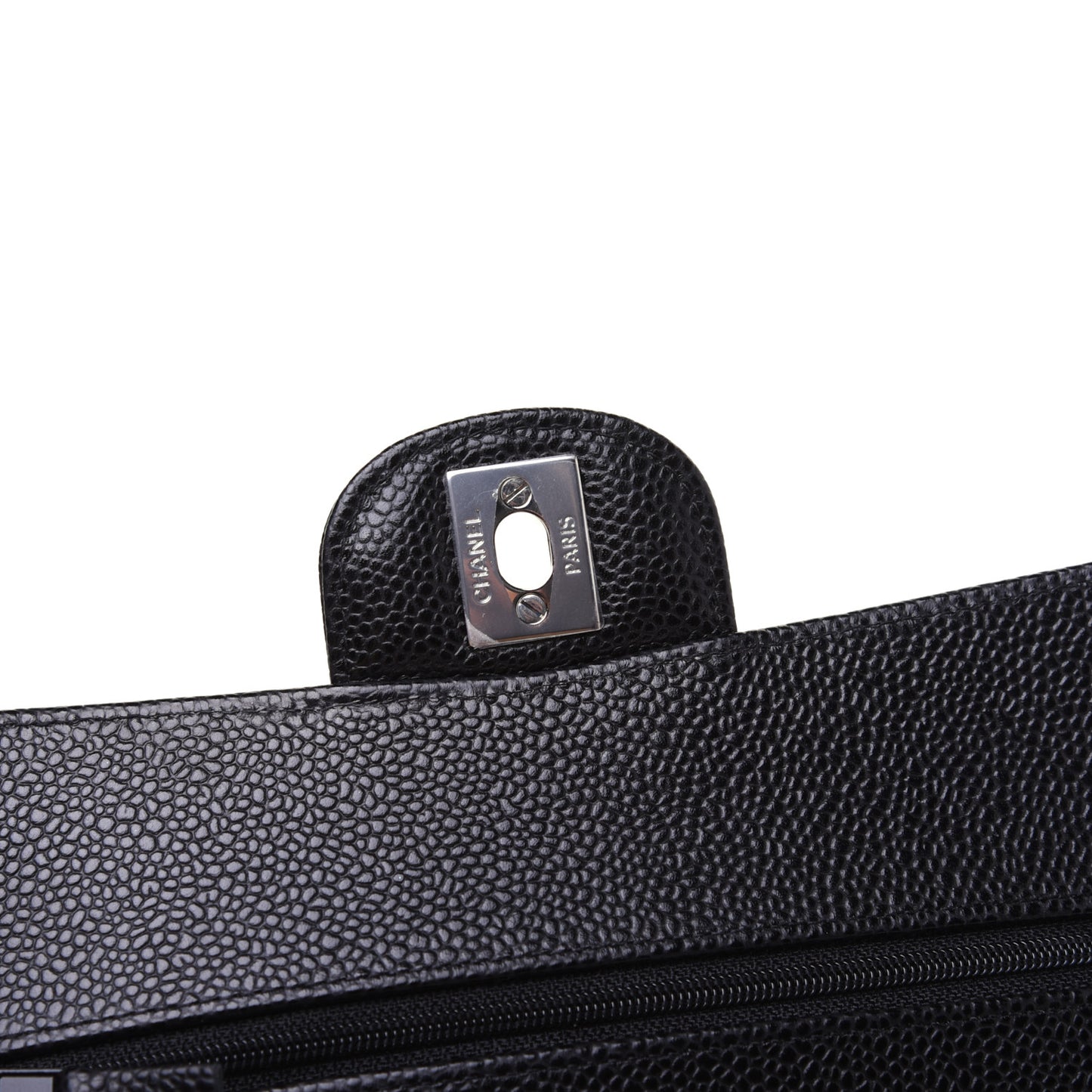 Caviar Quilted Small Double Flap Black