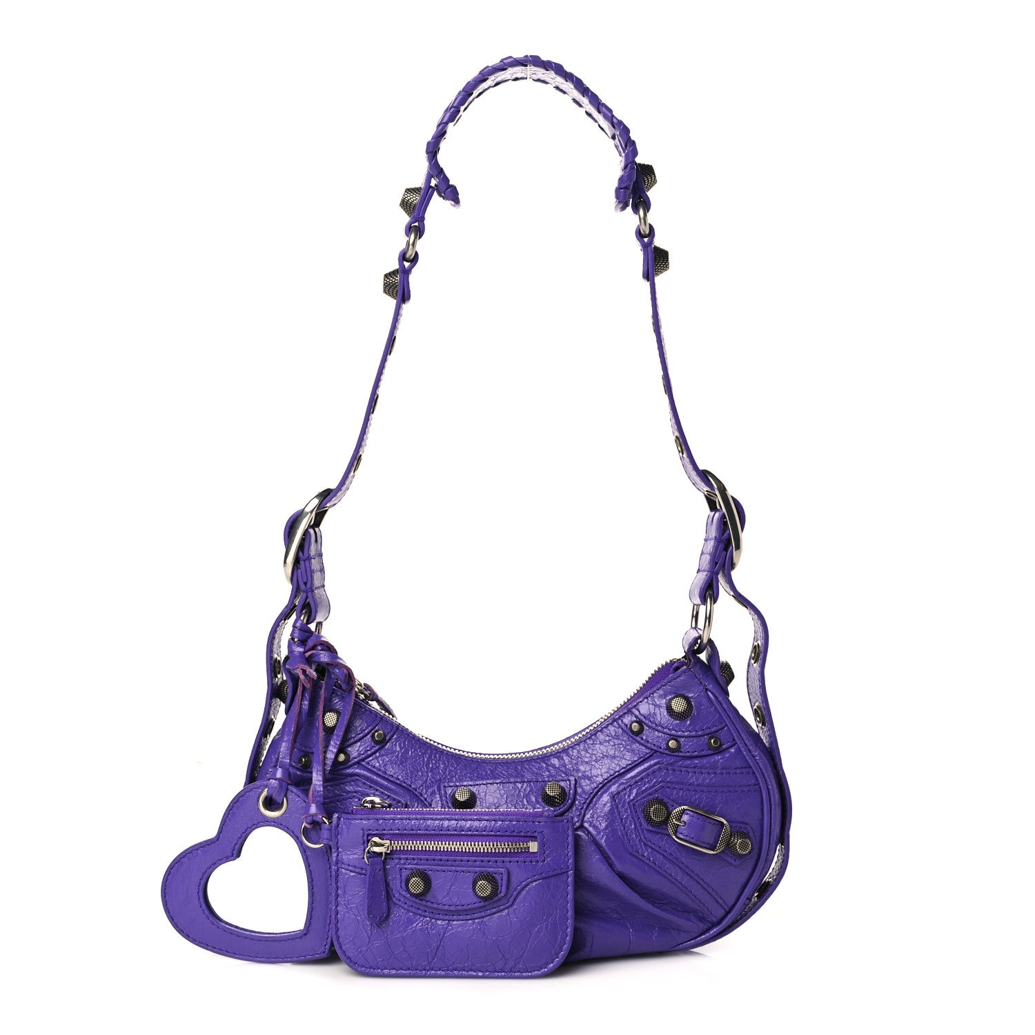 Balenciaga Agneau Arena Le Cagole Shoulder Bag XS Purple 1 of 6