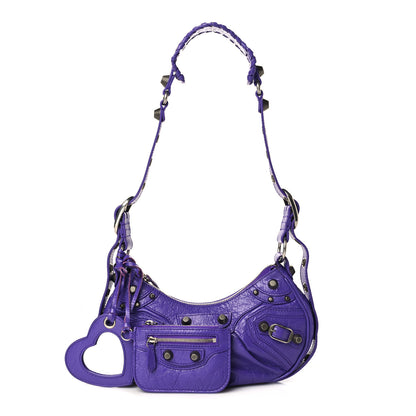 Balenciaga Agneau Arena Le Cagole Shoulder Bag XS Purple 1 of 6