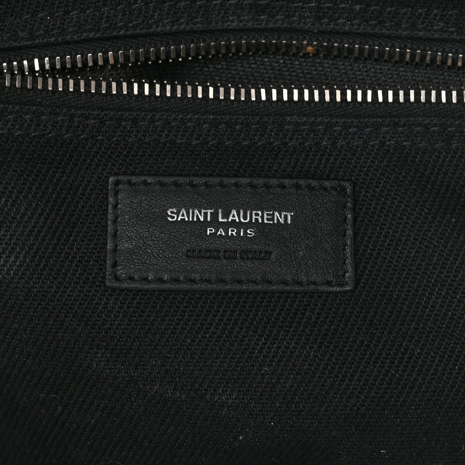 Saint Laurent Linen Calfskin Rive Gauche Tote Black 6 of 15