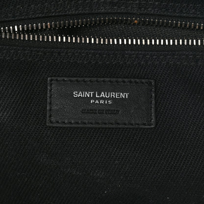 Saint Laurent Linen Calfskin Rive Gauche Tote Black 6 of 15