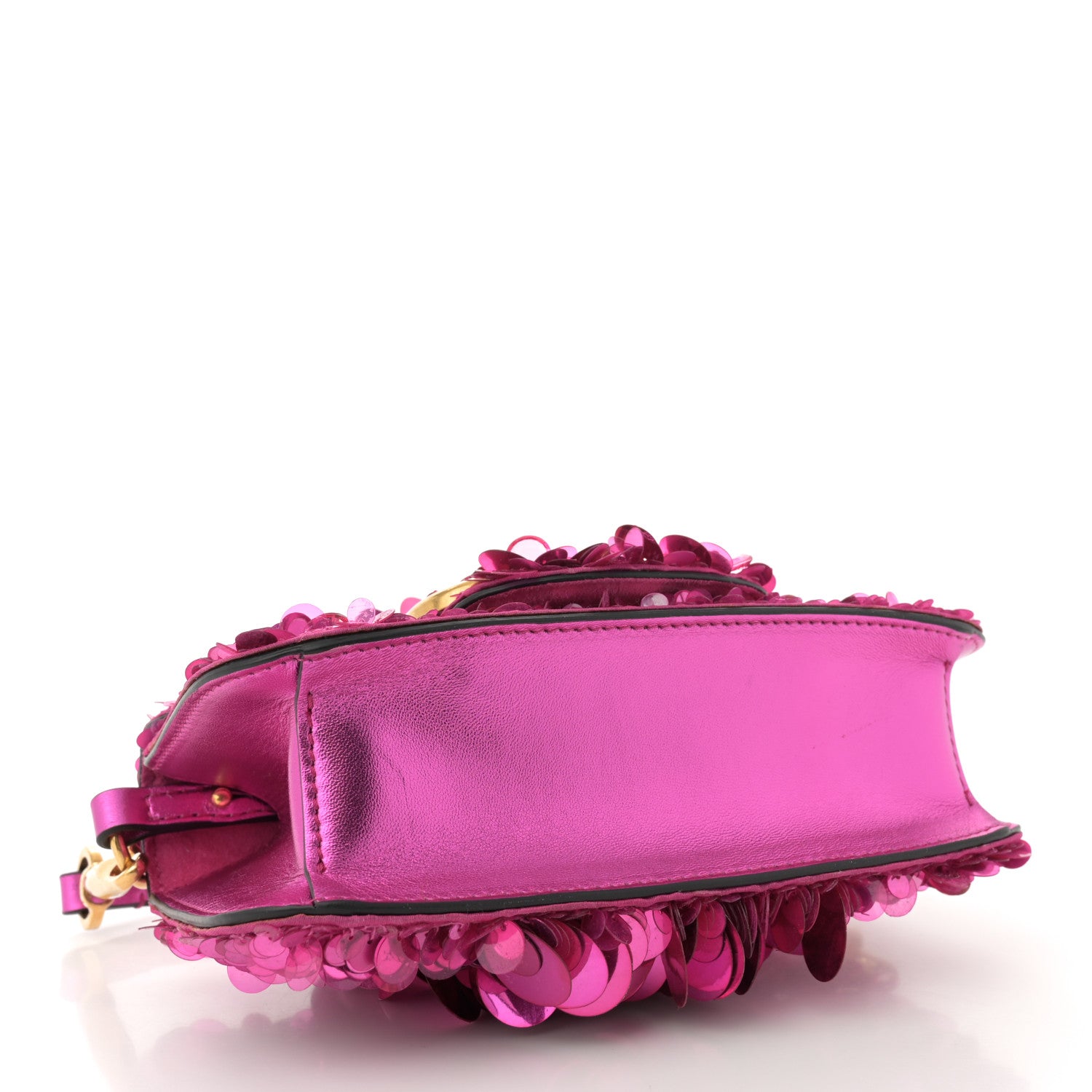Valentino Garavani Sequin Vlogo Embroidered Small Loco Shoulder Bag Pink PP 4 of 10