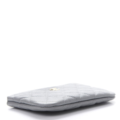 Chanel Caviar Quilted Small Cosmetic Case Grey 4 of 8
