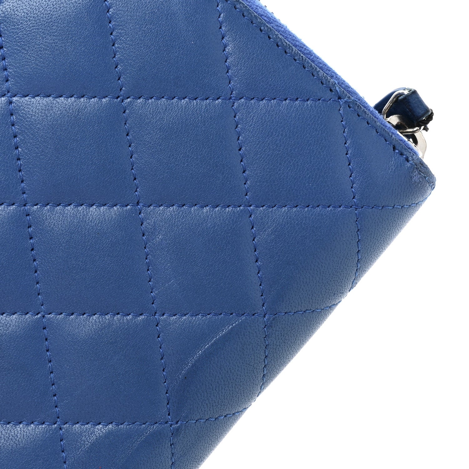 Chanel Lambskin Quilted Large Gusset Zip Around Wallet Dark Blue 21 of 22
