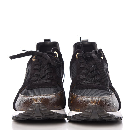 Louis Vuitton Suede Monogram Run Away Sneakers 38.5 Black 2 of 7