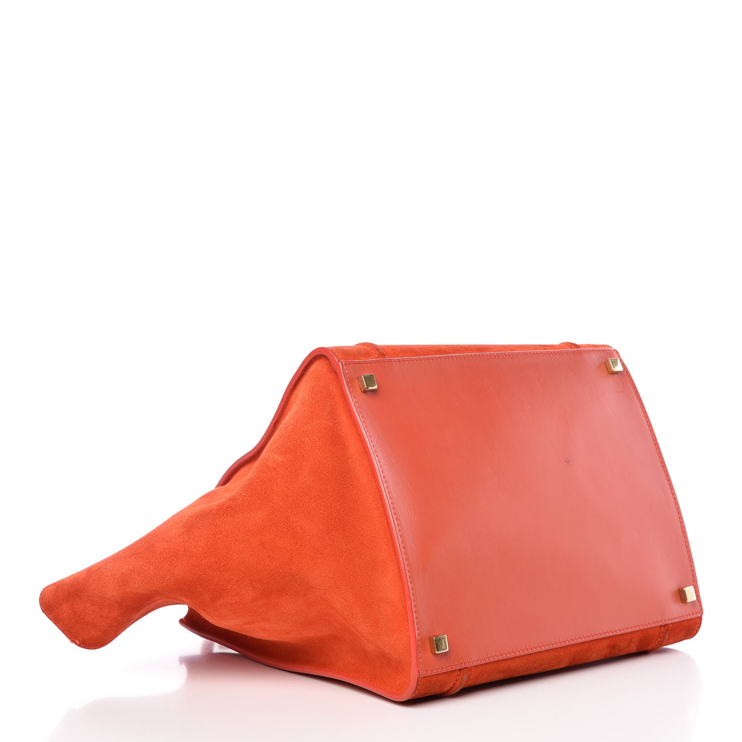 Celine Nubuck Medium Phantom Luggage Bright Orange 4 of 27