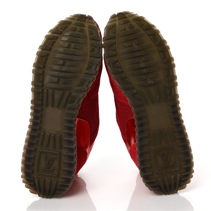 Louis Vuitton Suede Calfskin Run Away Sneakers 37.5 Rouge 6 of 9