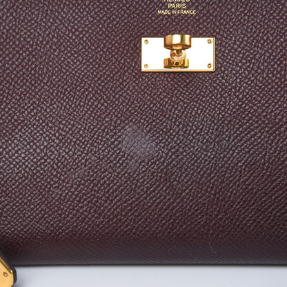 Hermes Epsom Kelly Longue Wallet Bordeaux 11 of 14