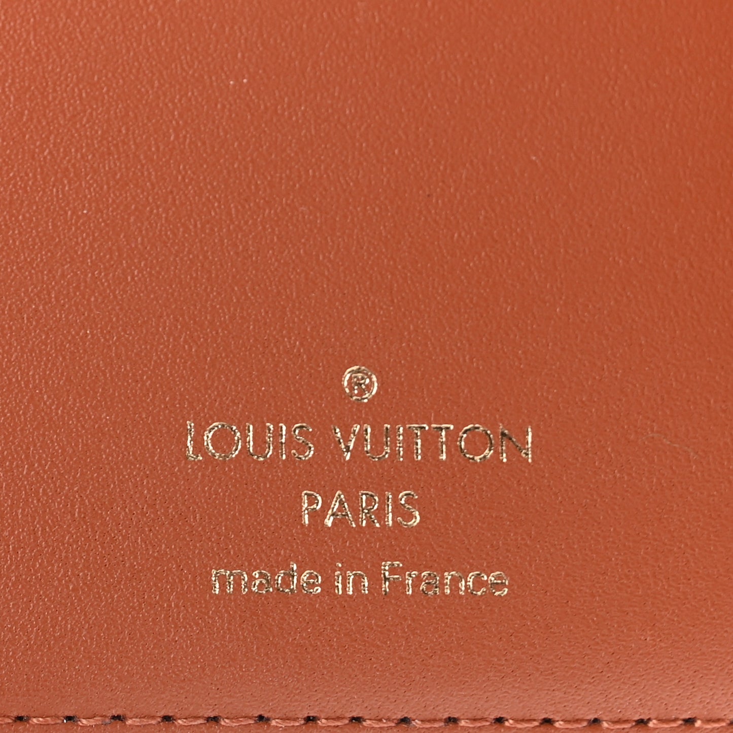 Monogram Flower Lock Compact Wallet Caramel