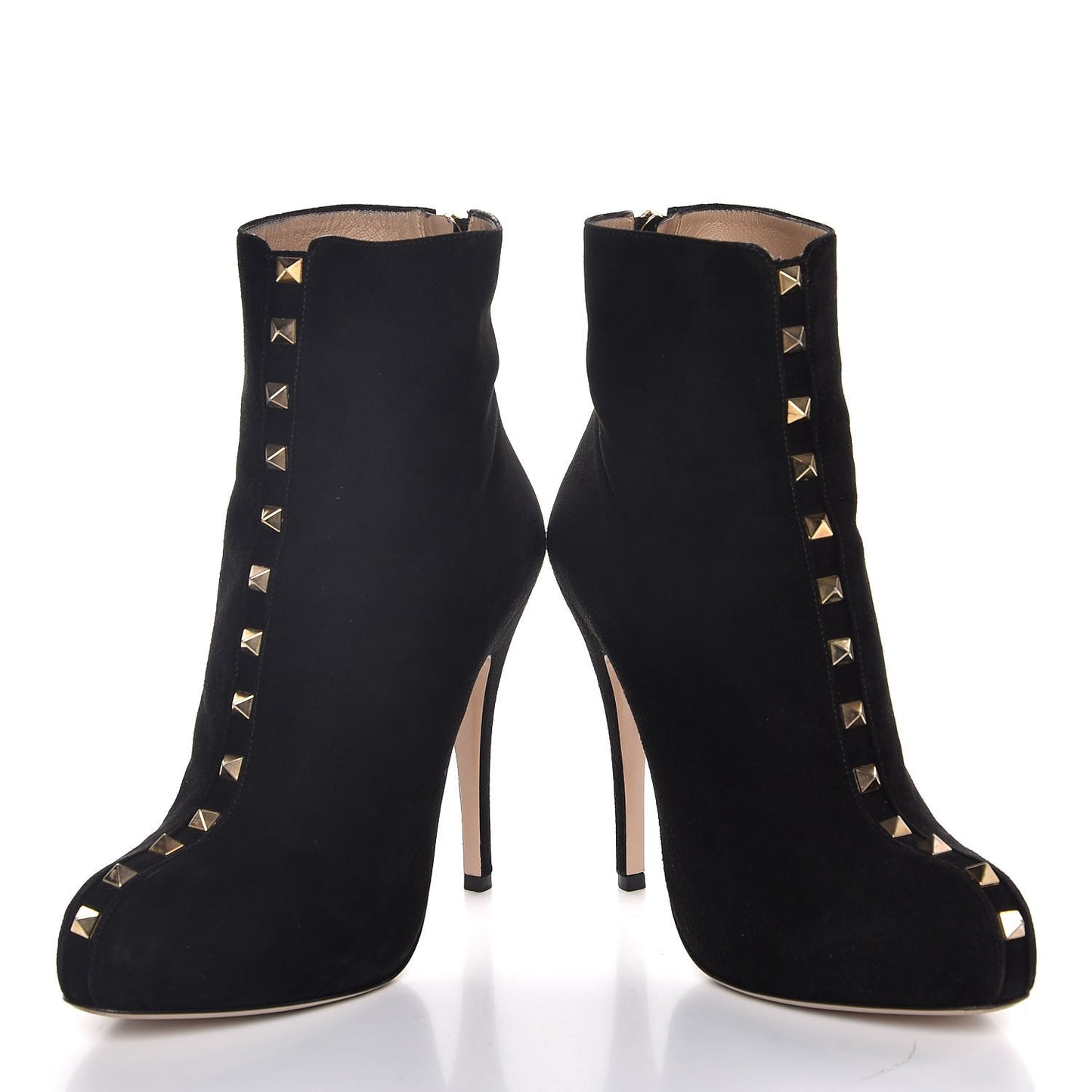 Suede Rockstud Ankle Boots 38 Black