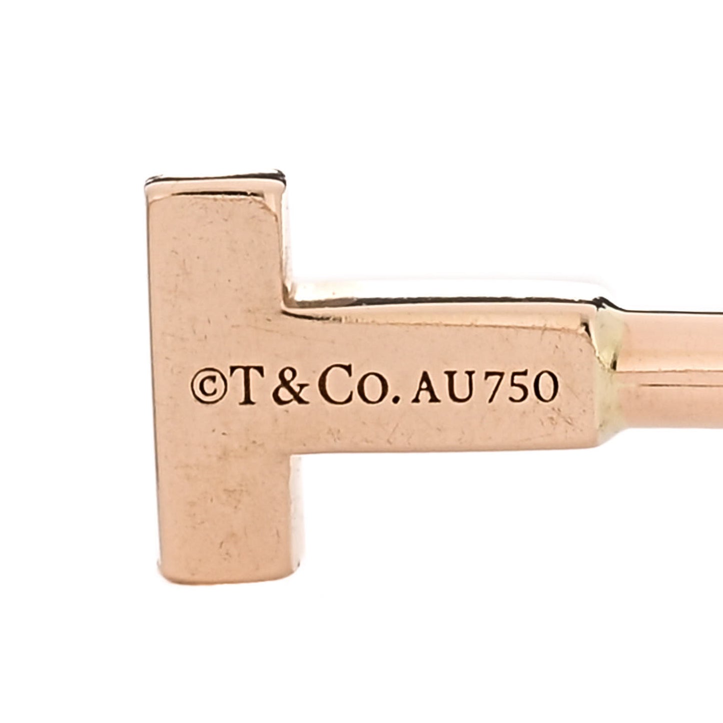 18K Rose Gold Narrow T Wire Bracelet