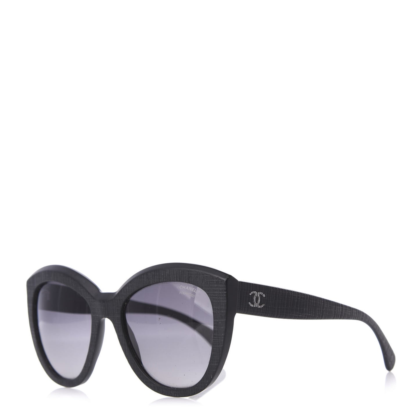 Tweed Effect CC Polarized Butterfly Signature Sunglasses 5332 Grey