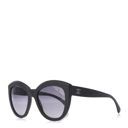 Chanel Tweed Effect CC Polarized Butterfly Signature Sunglasses 5332 Grey 1 of 8