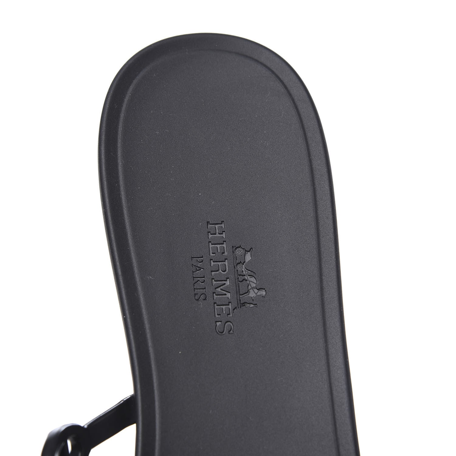 Hermes Rubber Chaine d'Ancre Rivage Sandals 40 Black 7 of 7