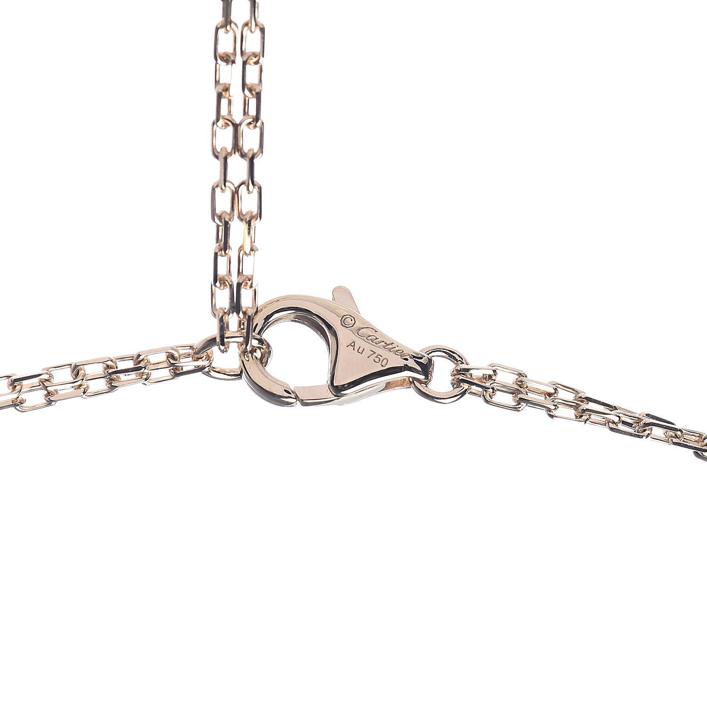 18K Yellow Gold 2 Diamond LOVE Necklace
