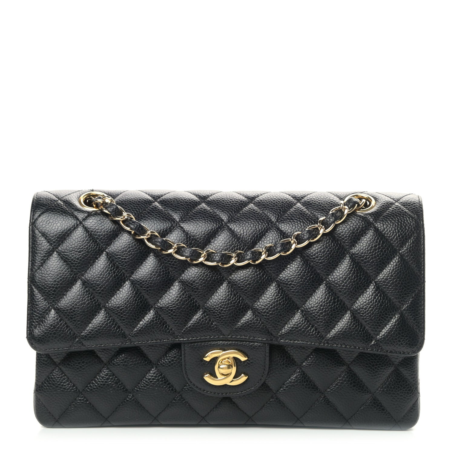 Chanel Caviar Quilted Medium Double Flap Black 1 of 12