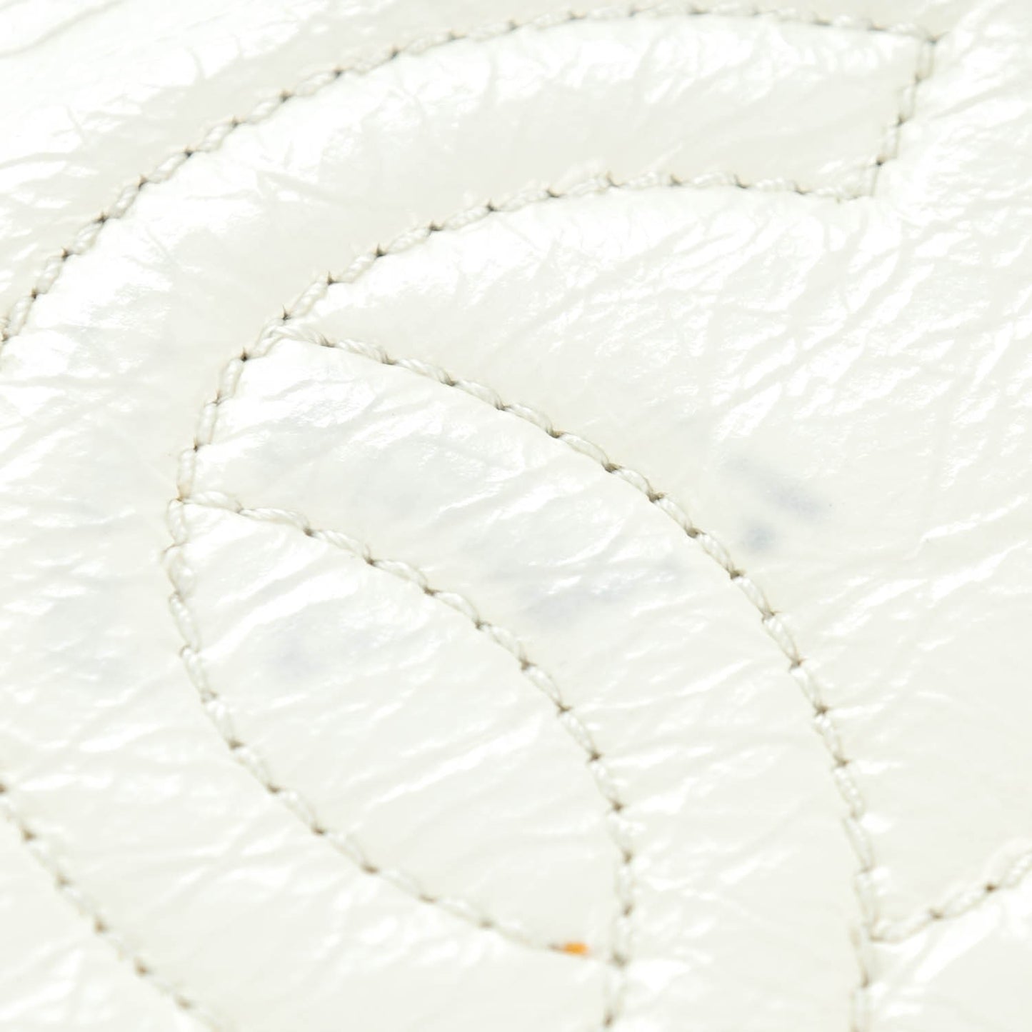 Lambskin Large Rock and Chain Hobo White