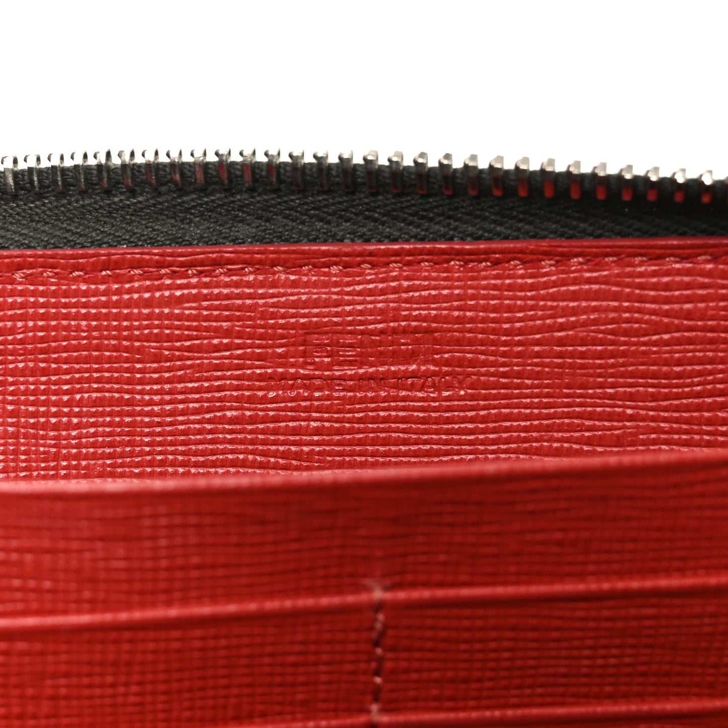 Vitello Elite Monster Eyes Studded Zip Around Wallet Carbone White Multicolor