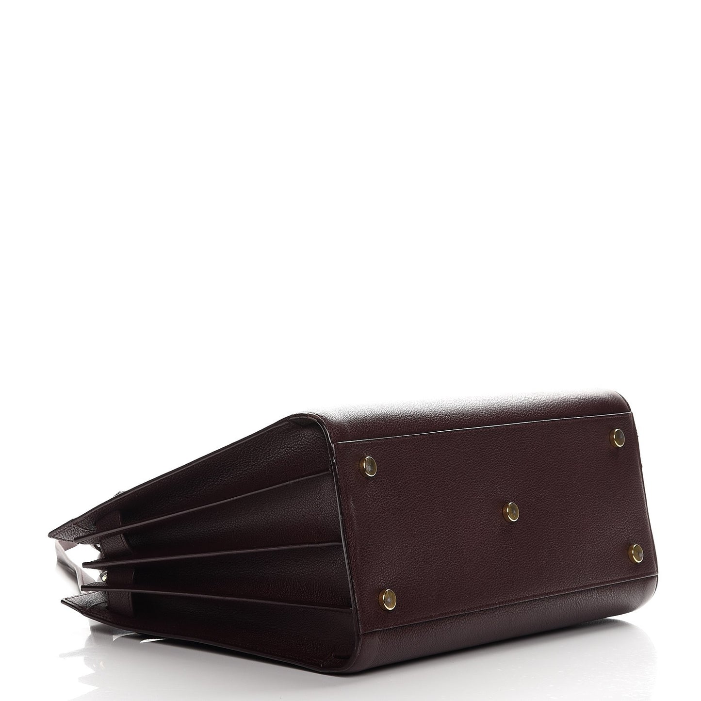 Grained Calfskin Small Classic Sac De Jour Bordeaux
