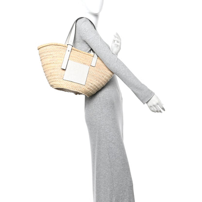 Loewe Raffia Medium Basket Tote Bag Natural White 2 of 13