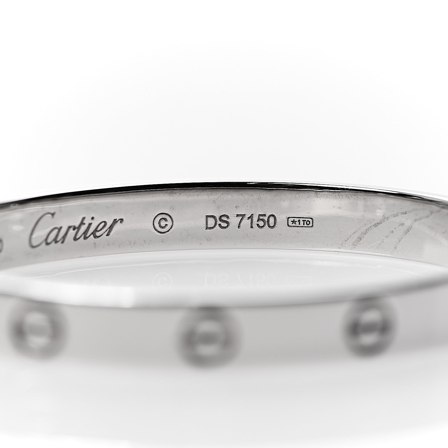 Cartier 18K White Gold LOVE Bracelet 16 4 of 8