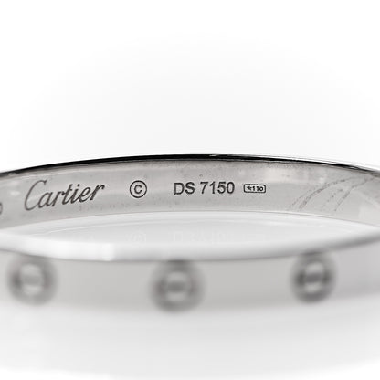 Cartier 18K White Gold LOVE Bracelet 16 4 of 8