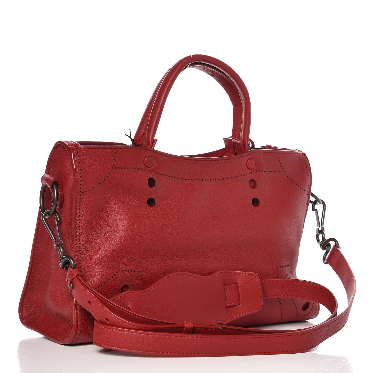 Veau Soyeux Perforated Blackout Hardware S City Rouge Groseille
