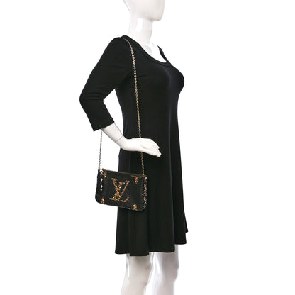 Louis Vuitton Monogram Giant Jungle Pochette Double Zip Black 2 of 8