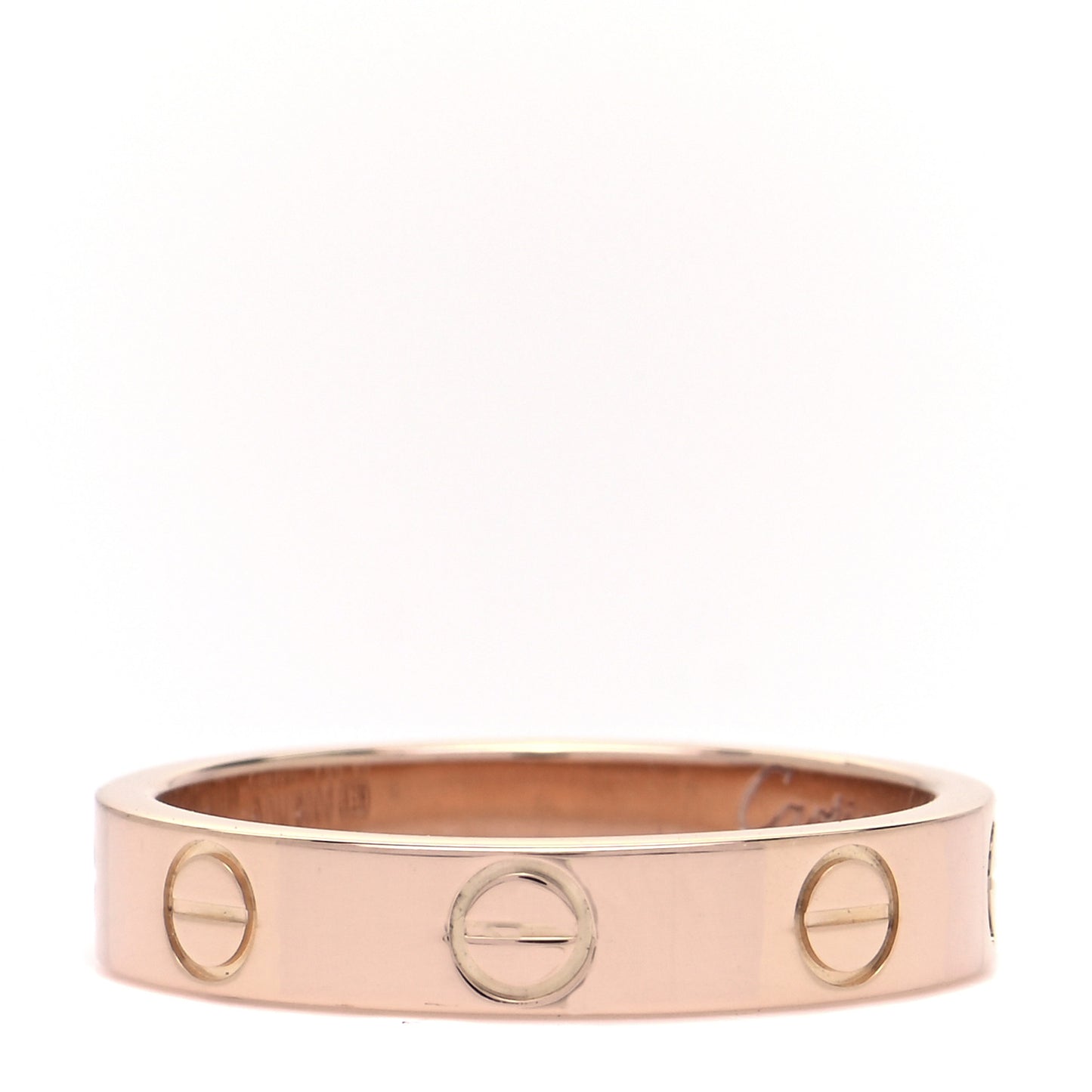18K Pink Gold 3.5mm LOVE Wedding Band Ring 50 5.25