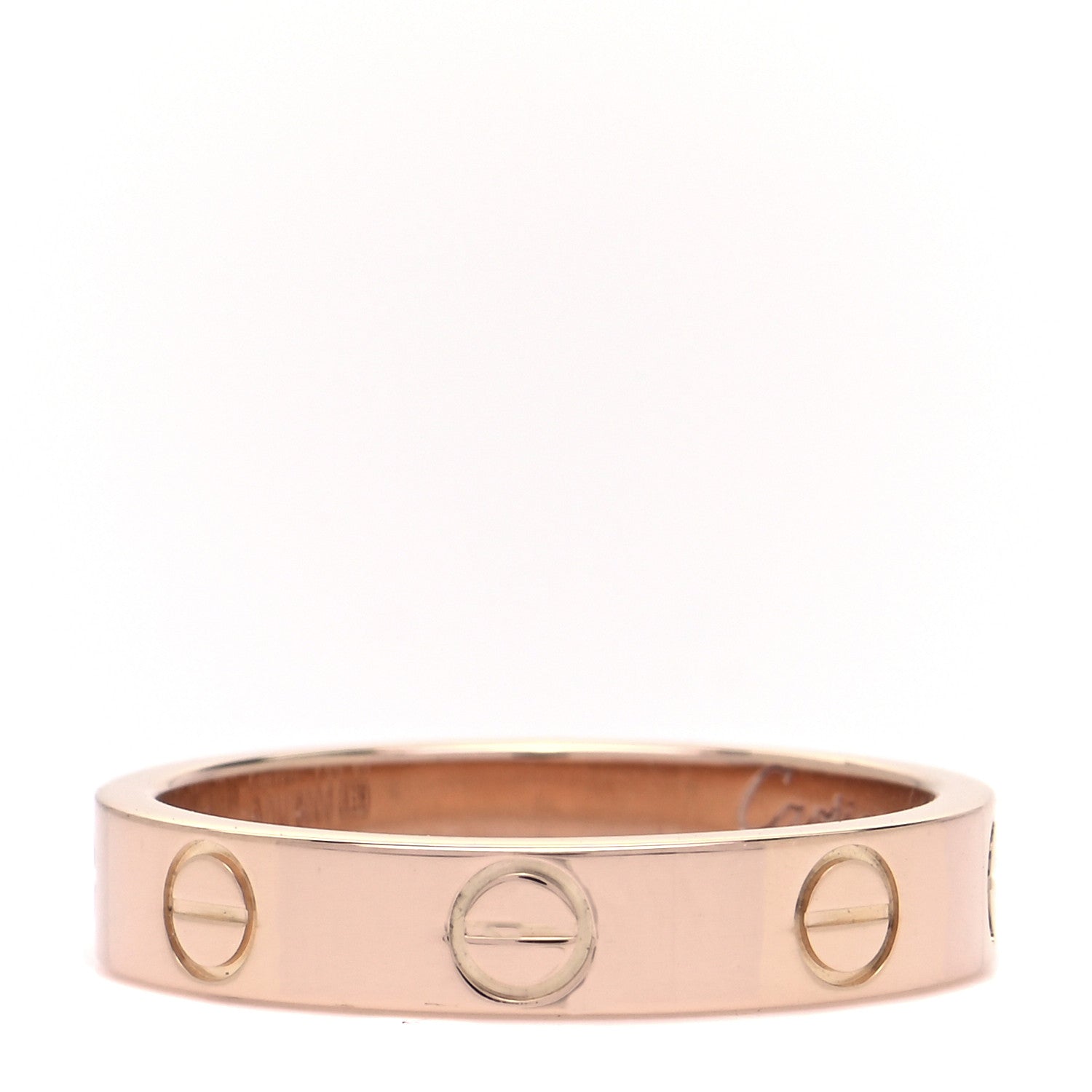 Cartier 18K Pink Gold 3.5mm LOVE Wedding Band Ring 50 5.25 3 of 5