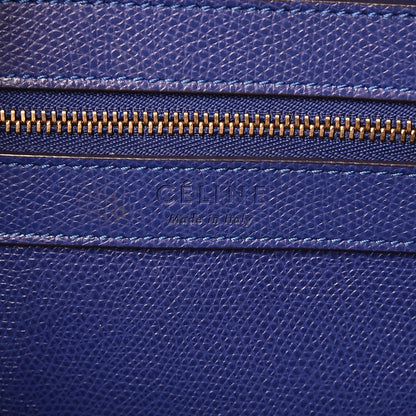 Celine Grained Calfskin Small Vertical Cabas Indigo 6 of 11