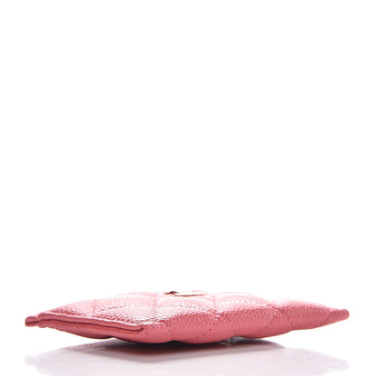 Chanel Caviar Quilted Card Holder Pink 4 of 9