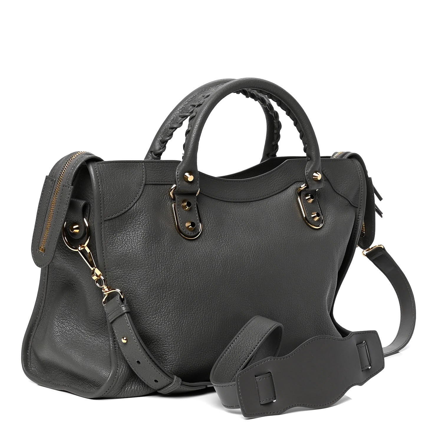 Balenciaga Chevre Gold Metallic Edge Hardware City Gris Acier 2 of 4