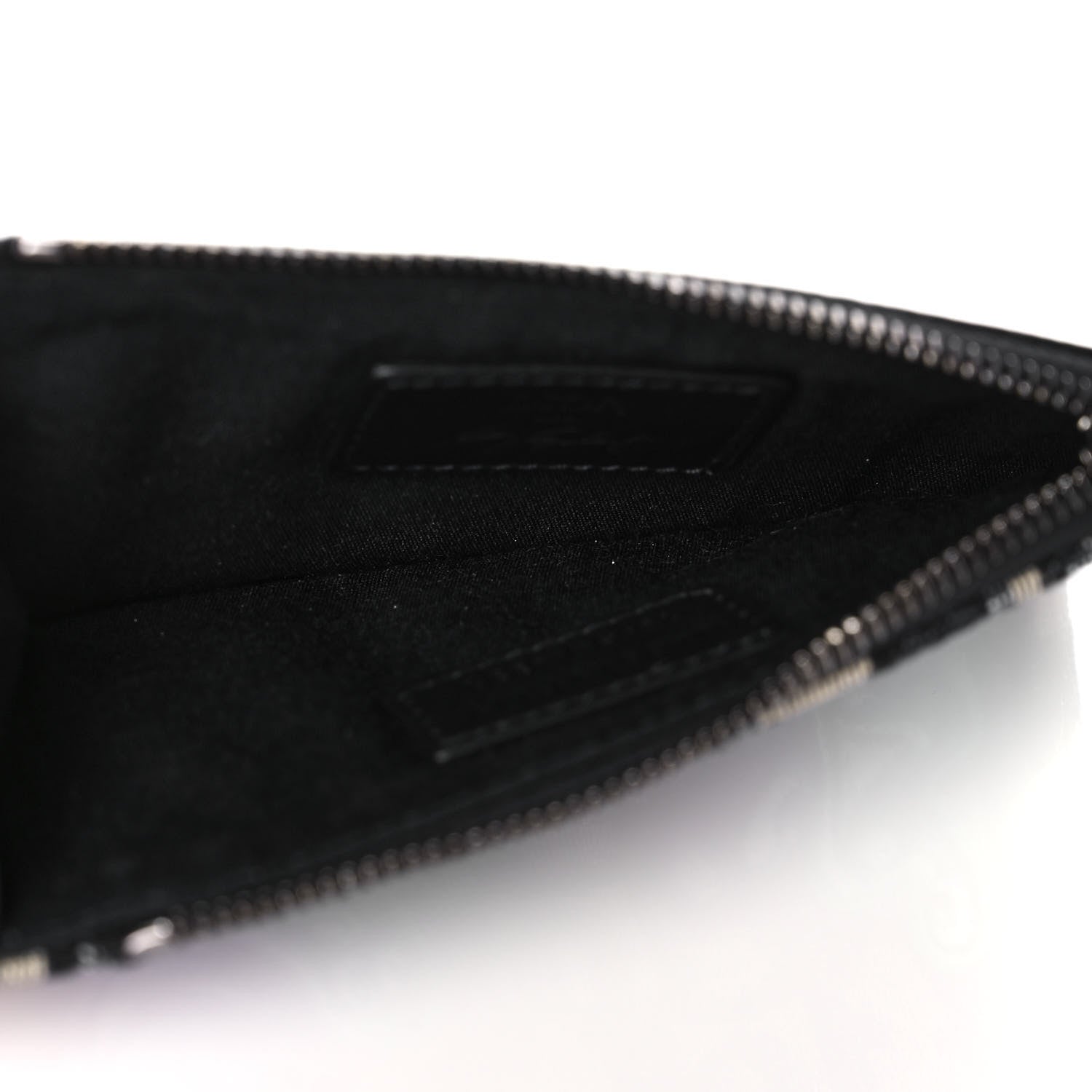 Christian Dior X KENNY SCHARF Oblique Canvas Embroidered Zip Card Holder Charcoal 5 of 10