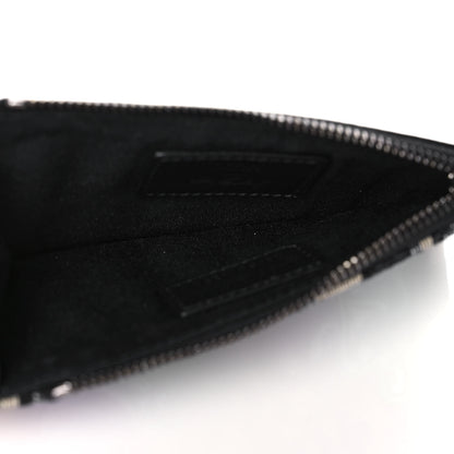 Christian Dior X KENNY SCHARF Oblique Canvas Embroidered Zip Card Holder Charcoal 5 of 10