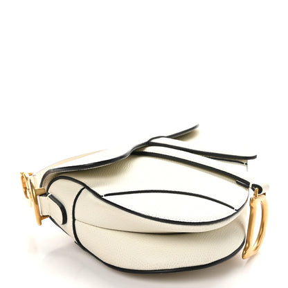 Christian Dior Grained Calfskin Mini Saddle Bag White 4 of 10