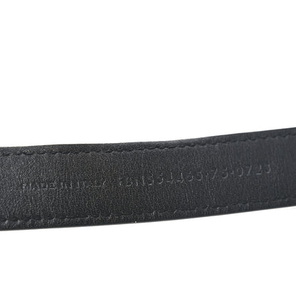Saint Laurent Smooth Calfskin Monogram Square Buckle Belt 75 30 Black 4 of 5