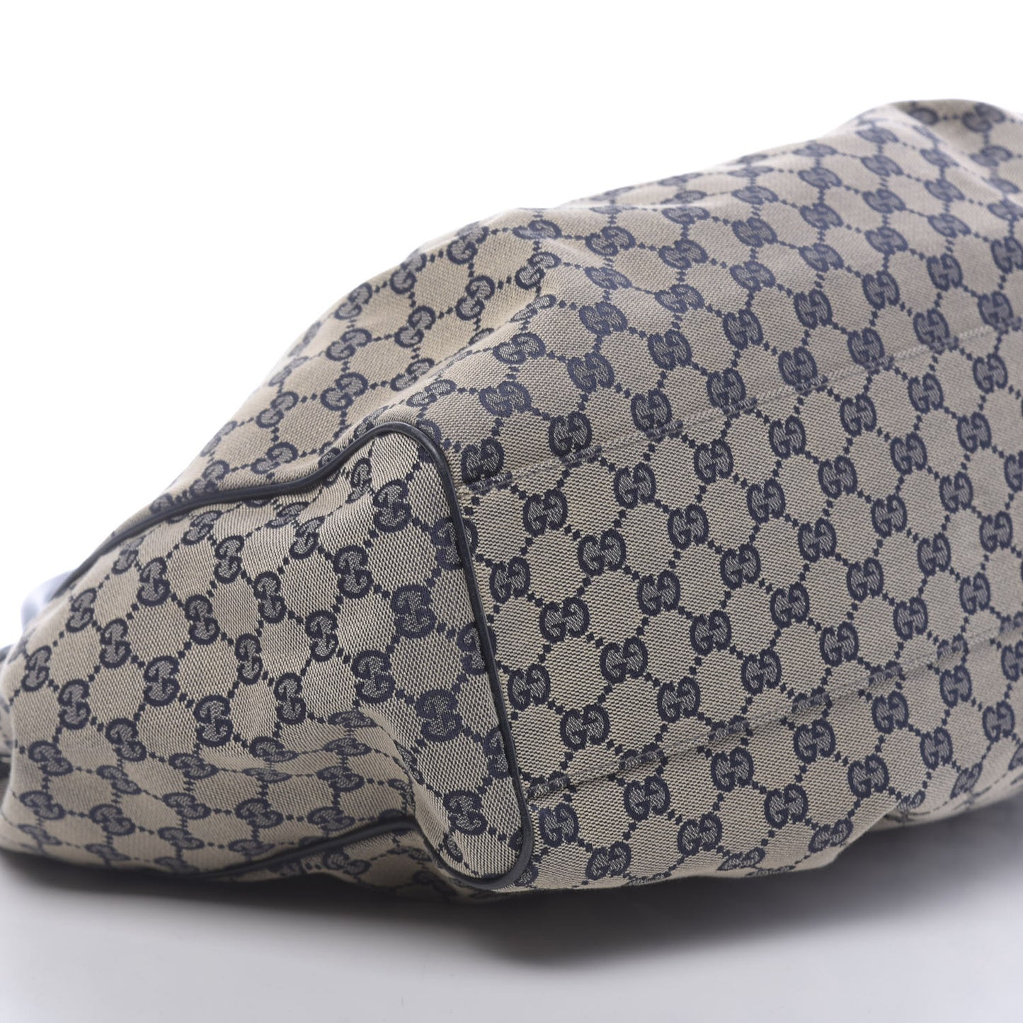 Monogram Calfskin Large Sukey Tote Beige Blue