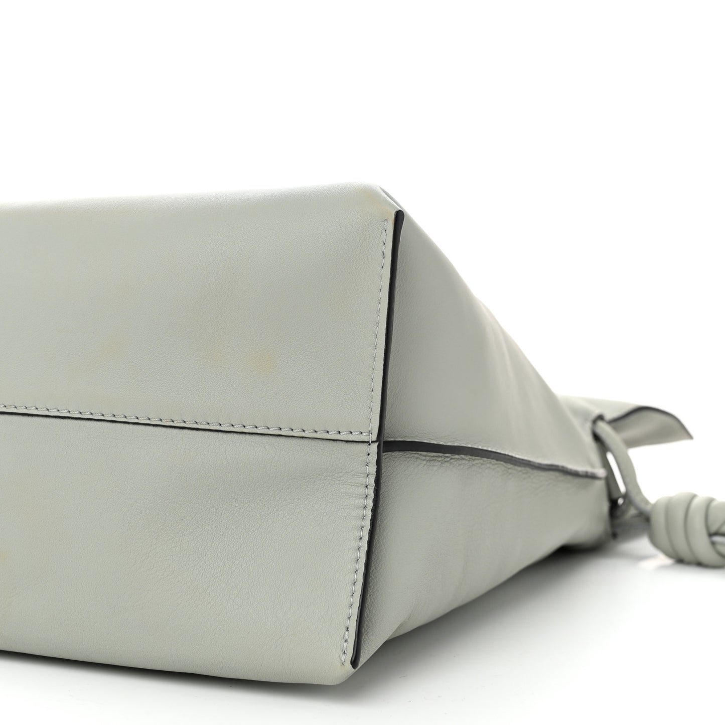 Calfskin Large Flamenco Knot Bag Grey