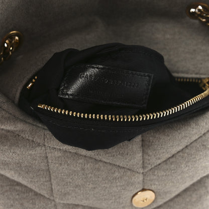 Saint Laurent Jersey Quilted Toy Loulou Puffer Monogram Chain Satchel Chalk Beige 7 of 10
