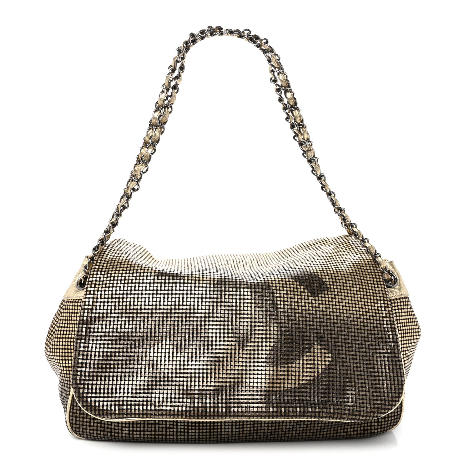 Chanel Metallic Lambskin Perforated Hollywood Accordion Flap Bag Gold 1 of 10