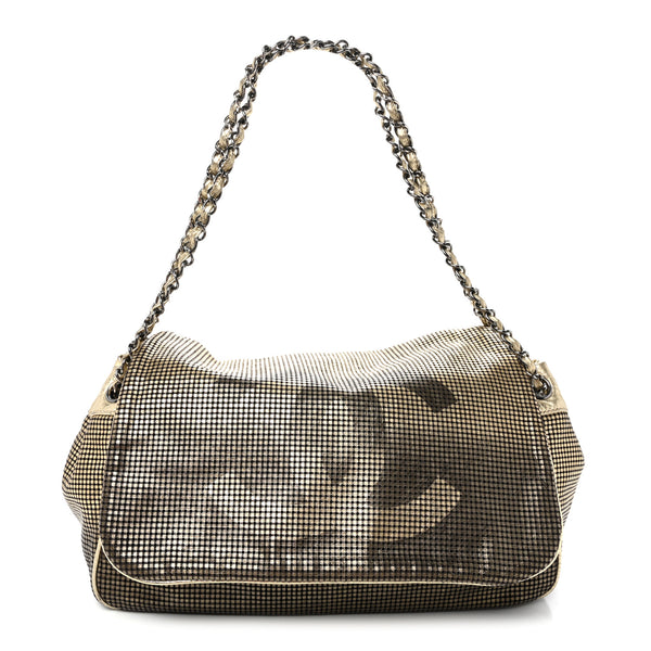 Chanel Metallic Lambskin Perforated Hollywood Accordion Flap Bag
