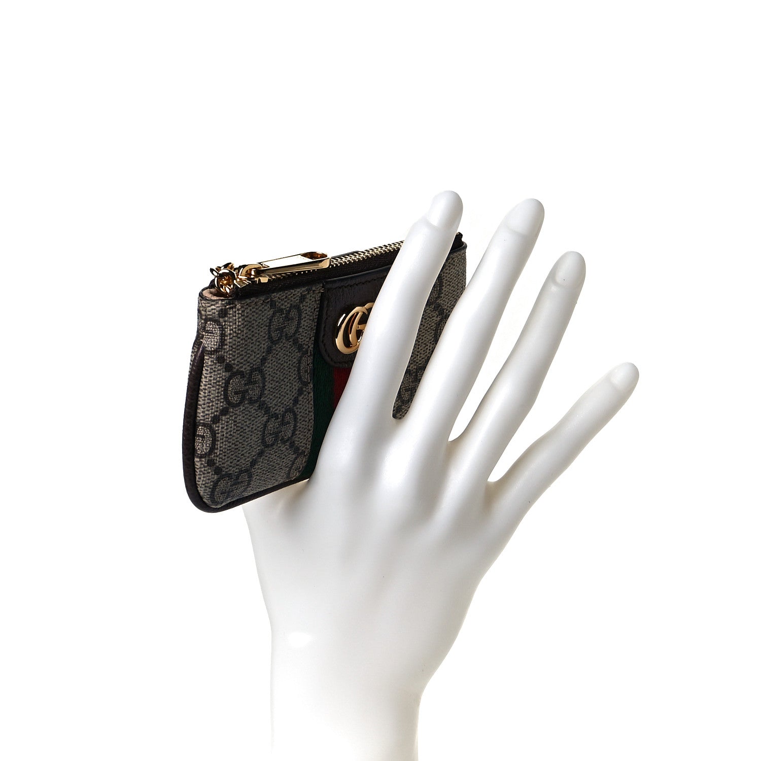 Gucci GG Supreme Monogram Web Ophidia Key Case Beige New Acero 7 of 8