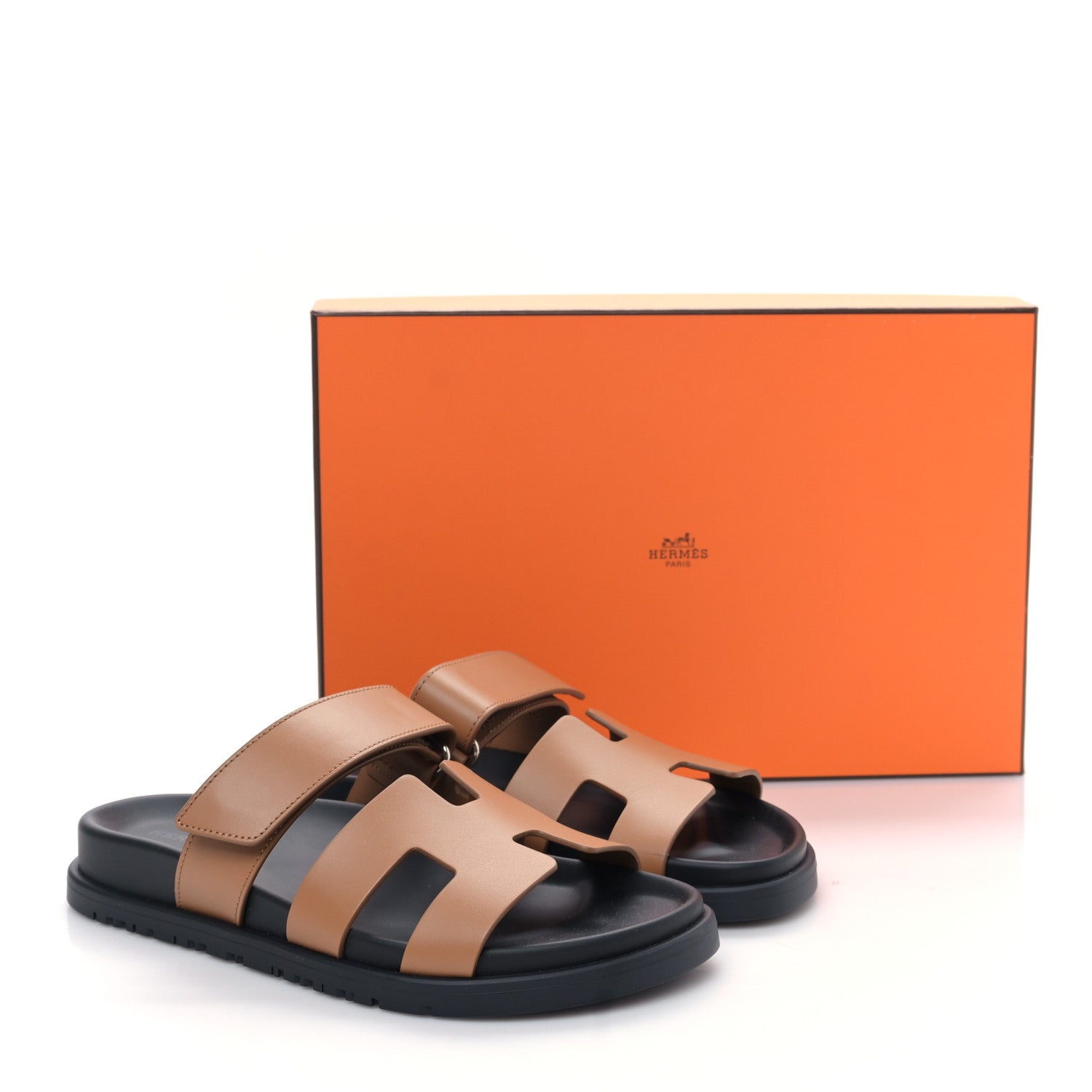 Hermes Calfskin Womens Chypre Sandals 36.5 Gold 9 of 9