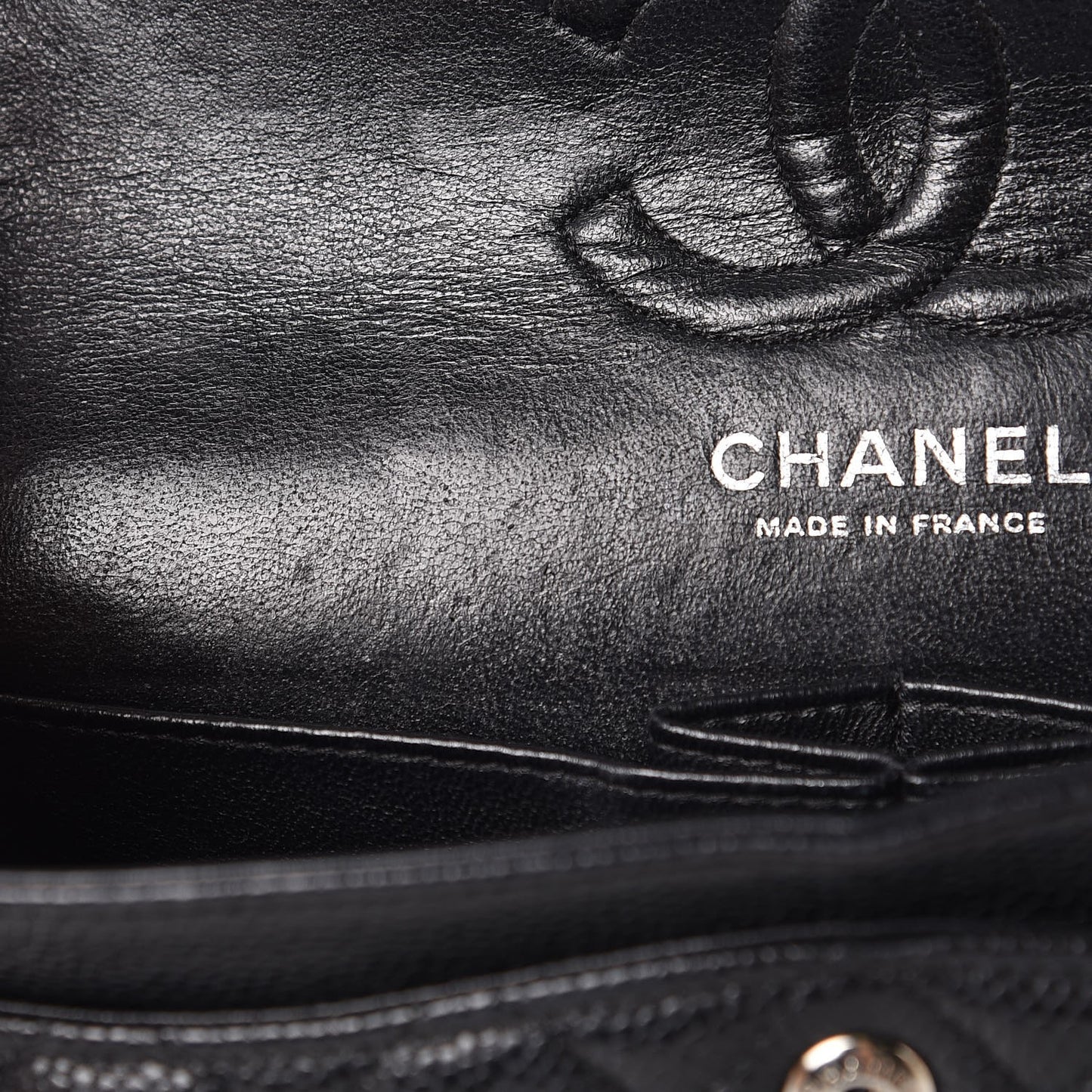 Caviar Quilted Small Double Flap Black